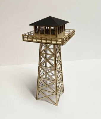 Kit de torre de vigilancia de incendios forestales a escala HO - Modelo de tren cortado con láser paisaje edificio Foto 1 de 4