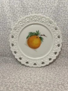 Vintage Kemble Hand Painted Milk Glass Decorative Dish - Picture 1 of 2