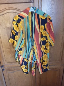 Ulla Popken Damen Bluse Offen Bunt Blumen Frühling/Sommer Mode Fashion Gr. 54/56 - Picture 1 of 6