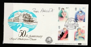 GB FDC 1982 Theatre, ROYAL SHAKESPEARE THEATRE Cancel, SIGNED PEGGY ASHCROFT, Be - Bild 1 von 1