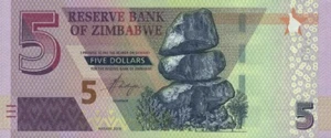 Simbabwe 5 Dollar 2019 HYBRID UNC - Bild 1 von 3
