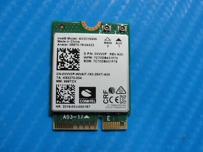 Dell Precision 15.6” 3561 Genuine Laptop WiFi Wireless Card AX201NGW XVV0P - Image 1 of 2