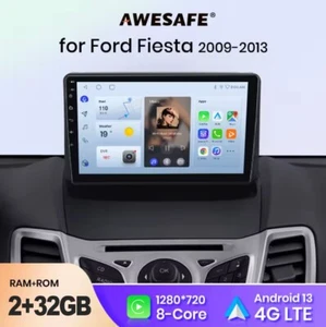 Autoradio Carplay GPS Navi RDS WIFI per Ford Fiesta 2008-17 Android 13 IPS 9" - Foto 1 di 10