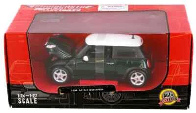 2001 Mini Cooper R50 R53 1/24 Scale Diecast Model by Maisto - DARK GREEN w/ BOX - Image 1 of 4