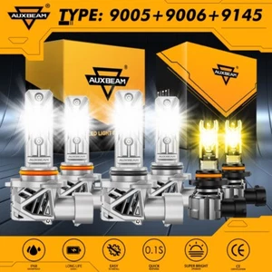 2025 AUXBEAM 9005 9006 9145 Canbus LED Headlight High Low Fog Bulbs White/Yellow - Picture 1 of 19