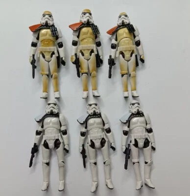 Lote de 6 figuras Hasbro Star Wars Shadow Stormtrooper Troopers con pistola 3,75" #s3 Foto 1 de 4