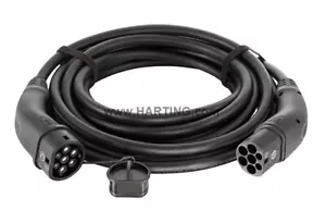 10 HARTING 08914090106A0 Charging Cables Electric Car Mode 3 Type2 20A 11kW 7.5m - Picture 1 of 9