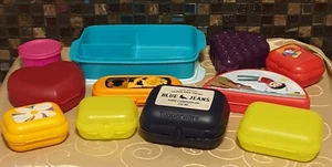 Caja de almuerzo TUPPERWARE caja de pan caja de sándwich caja flexible caja de descanso doble - Imagen 1 de 19