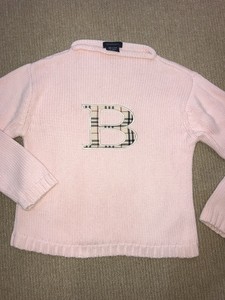 pink burberry jumper