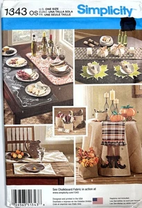 Simplicity Placemats Sewing Pattern Table Runner New UNCUT  1343  MSRP $17.95 - Picture 1 of 3