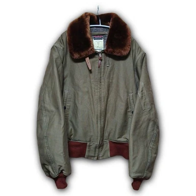 Buzz Rickson's B-15 限量版 M 版红色罗纹尺寸 44 罕见 F/S — 第 1/4 张图片