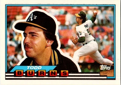 1989 Topps Big Todd Burns Oakland Athletics #10 - Image 1 of 2