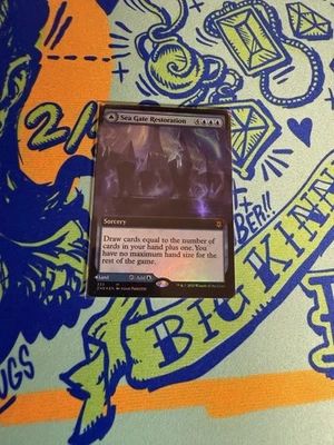Sea Gate Restoration Extended Art Zendikar Rising Foil NM/M Condition - Image 1 of 2