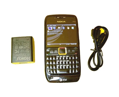 BLACK NOKIA E71X (RM-462) AT&T QWERTY CELL PHONE 2.36" 2G 3G 3.15 MP 110 MB WIFI - Image 1 of 4