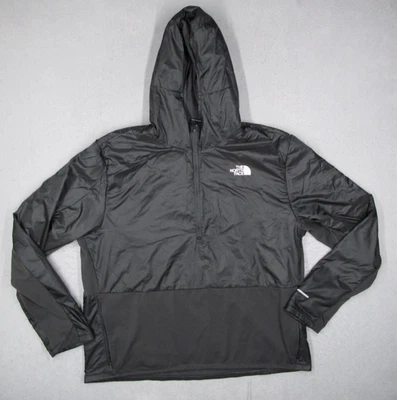 Куртка мужская The North Face очень большая черная зимняя теплая пуловер на молнии 1/4 для путешествий - Изображение 1 из 4