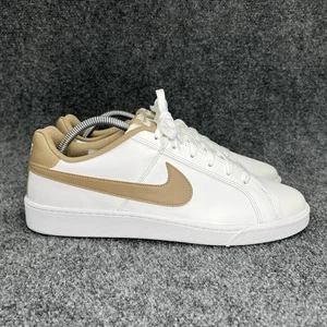 Nike Court Royale Shoes Men's Size 11.5 White Tan Low Leather Lace Up Sneakers - Picture 1 of 14