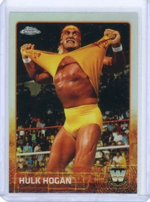 HULK HOGAN 2015 TOPPS CHROME WWF/WWE WRESTLING #83 "REFRACTOR" CARD - Image 1 of 2