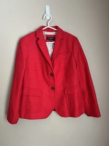 NEU Talbots Gr. 12 ROT Tasche schick wunderschön gewebt Wolle Blazer Jacke - Bild 1 von 7