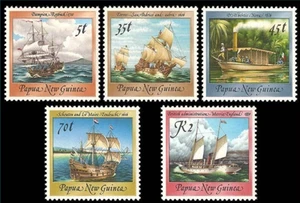 MINT 1987 PNG PAPUA NEW GUINEA SHIPS I STAMP SET - Bild 1 von 1