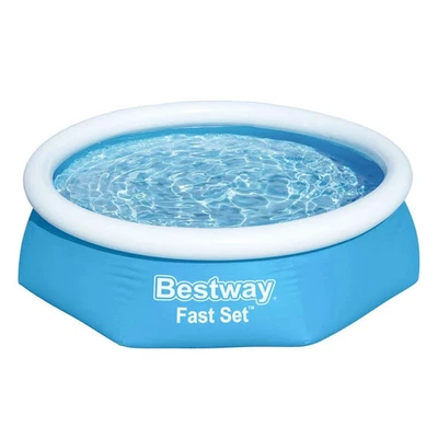 Bestway® Fast Set™ Aufstellpool Swimmingpool Ø 244 x 61 cm, blau - Bild 1 von 4