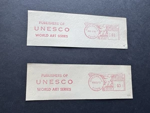 US 1955 United Nations Thematic Meter Cut-Piece (06) +UNESCO World Art Series X2 - Picture 1 of 1