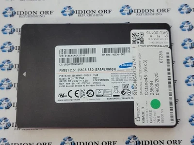 SAMSUNG 256GB 2.5" SATA SSD MZ7TE256HMHP-000H1, Grade B, SKU 20115 - Image 1 of 2