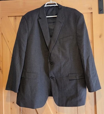 Tommy Hilfiger Mens 48R Gray Check Blazer - Image 1 of 4