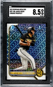 SGC 8.5 2022 Bowman Mega Box #BCP-108 James Wood San Diego Padres - Picture 1 of 2