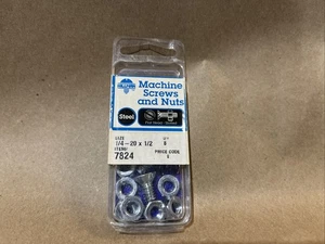8 piezas Hillman tornillos y tuercas de máquina acero 1/4”-20 x1/2” 7824 - Imagen 1 de 3