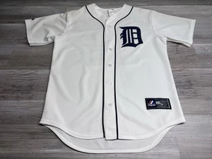 Vintage Majestic MLB Detroit Tigers Home White Justin Verlander #35 Jersey Sz M - Picture 1 of 14