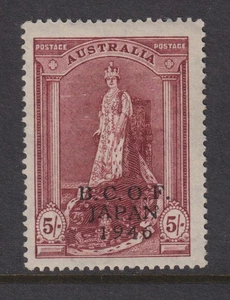 Australia 1947 5/-Robes - B.C.O.F./JAPAN -SG J7a  Cat   £130+ LHM - Bild 1 von 2