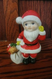 Vintage Homco Figur Weihnachten Junge Geschenke 5401 Herr Claus Made In Taiwan  - Bild 1 von 6