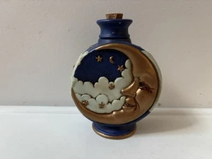 Blauer Porzellan Mond Parfum Flakon - Bild 1 von 5