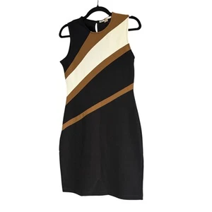 Boston Proper dress brown white and black mini - Picture 1 of 3