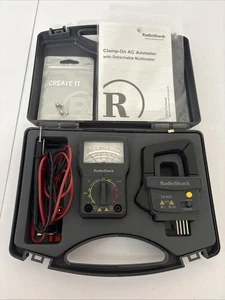 RadioShack Clamp On AC Amperometro 22-602 con Multimetro Staccabile con Custodia Rigida - Foto 1 di 7