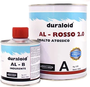 Duraloid AL 2.0, Smalto Rosso, Certificato per Il Contatto Permanente Con Alimen - Foto 1 di 12