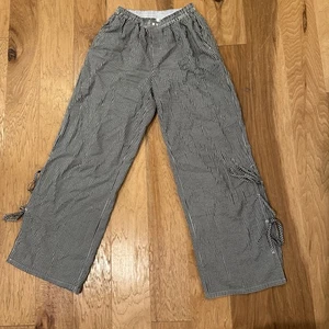 Pantalone salopette donna Aerie bianco e nero cotone elastico tasche XS - Foto 1 di 11