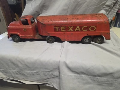 Camión cisterna de combustible Buddy L Texaco vintage de los años 50 acero prensado 24"" Foto 1 de 4