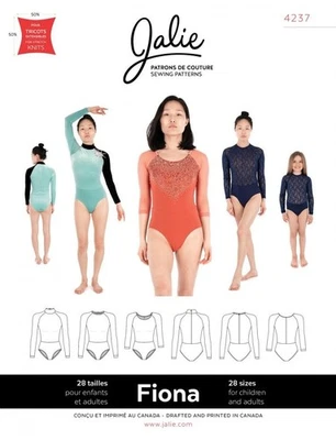 Jalie Paper Sewing Pattern 4237 Fiona Raglan Leotards - Image 1 of 2