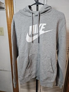 Sudadera con Capucha Nike Pullover Mini Check - Para Hombre Talla Grande L - Gris - Imagen 1 de 4