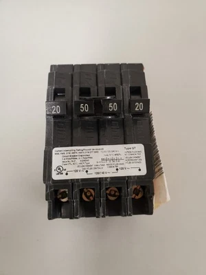 SIEMENS Q22050CT 20 Amp 1 Pole 50 Amp 2 Pole 240V Quad Circuit Breaker - Image 1 of 4