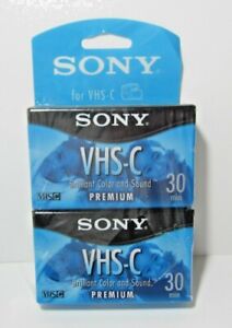 Sony VHS-C Premium 2 Pack Tapes New