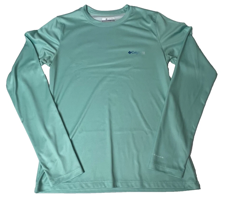 Camisa atlética ligera azul claro de manga larga Columbia para mujer talla XS de EE. UU. Foto 1 de 4