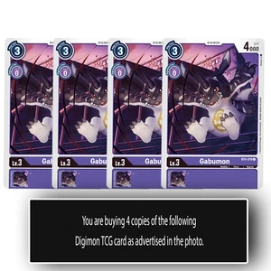 Gabumon - BT4-076 - Playset di carte comuni Digimon TCG viola - Foto 1 di 1
