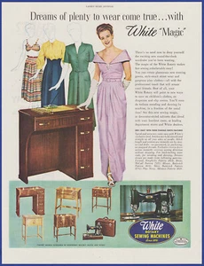 Vintage 1949 WHITE Rotary Sewing Machines Sewing Ephemera 1940's Print Ad - Bild 1 von 1