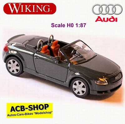 Audi Tt Roadster Tipo 8N 2000-06 Grigio Antracite Metallico 1:87 Wiking 131 02 - Immagine 1 di 2