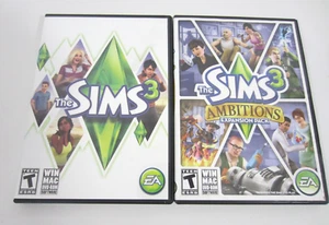 Sims 3 Game Lot Original + Ambitions Expansion Pack Windows PC Mac TWO - Picture 1 of 8