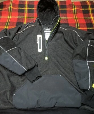 全新无标签 REFRIGIWEAR 8480R 木炭性能弹性运动衫夹克外套 尺寸 4XL — 第 1/4 张图片