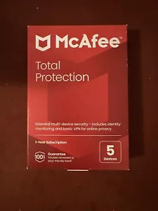 McAfee Total Protection / 5 Devices 1 year Auto updated Latest Version 2025 USA - Picture 1 of 2