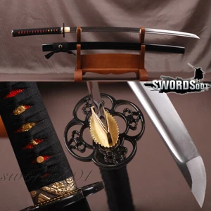 Espada samurai katana japonesa de acero al carbono lista para la batalla hoja afilada forjada a mano - Imagen 1 de 12